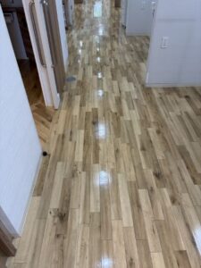 広島市歯科医院様院内床清掃・ワックス